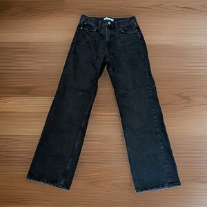Zara Women's Black Straight Leg Jeans Size 8